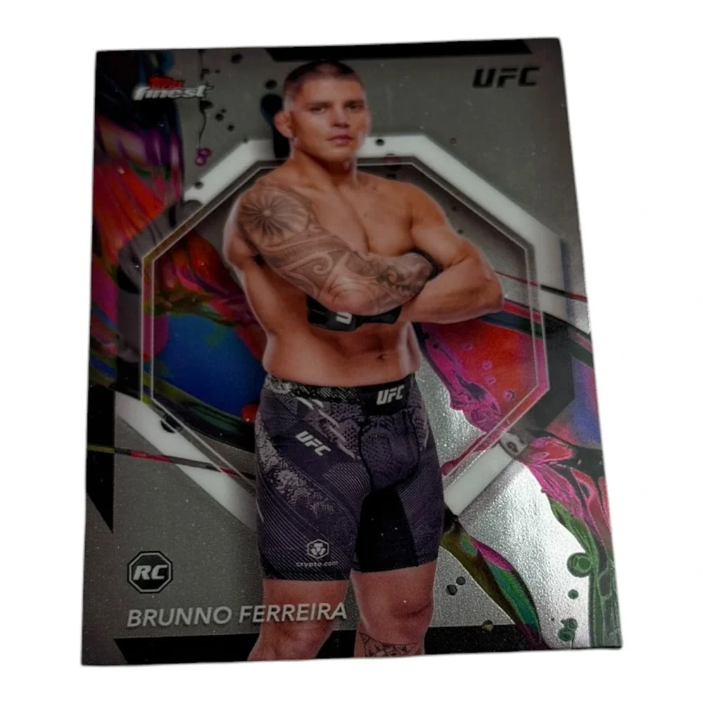 2024 Topps Finest UFC Brunno Ferreira RC Rookie Card 16 Refractor Middleweight